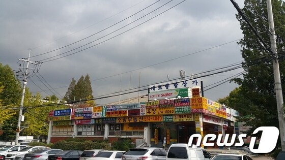 서울 강남구 개포동의 중개업소 밀집 상가의 모습.© News1
