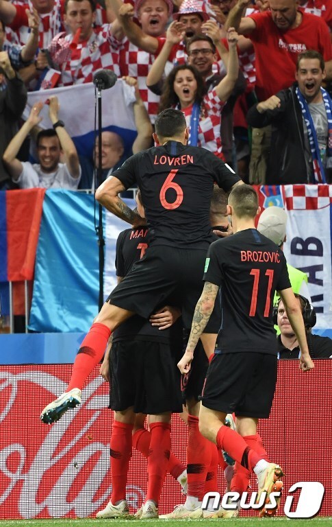 크로아티아는 토너먼트 3경기에서 모두 연장승부를 펼쳤다. 투혼과 집념이라는 단어가 떠올려 질 수밖에 없던 승리다. © AFP=News1