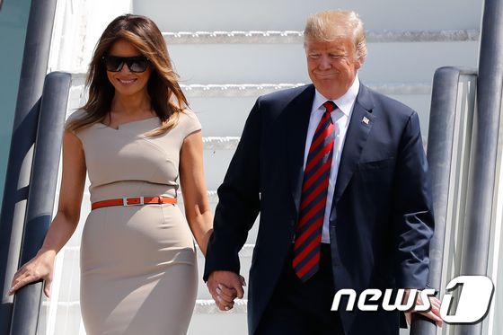도널드 트럼프 미국 대통령과 부인 멜라니아 여사. © AFP=뉴스1
