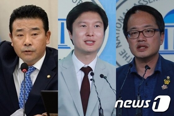 왼쪽부터 더불어민주당 박정·김해영·박주민 의원. © News1