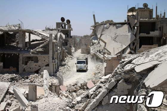 시리아 지역의 무너진 마을(기사와는 무관함). © AFP=뉴스1