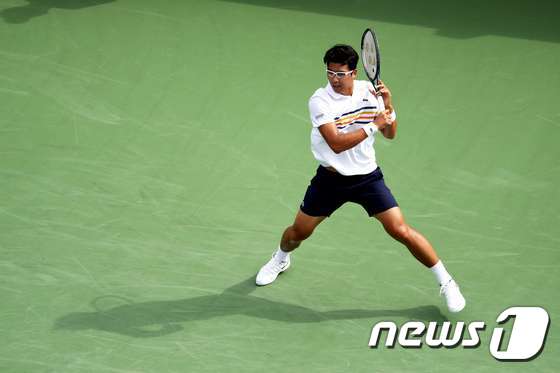 한국 테니스 간판 정현(25위‧한국체대). © AFP=뉴스1