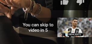유튜브 동영상 시청전 나오는 광고 스킵버튼. 