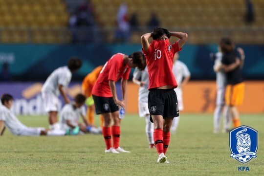 여자축구 대표팀이 일본에 석패, 결승진출이 좌절됐다. (대한축구협회 제공) ©News1