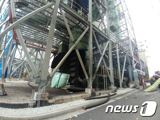 폭발사고가 난 석탄화력발전소 © News1
