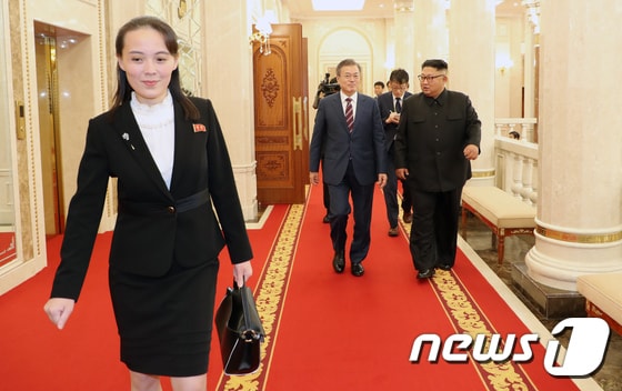 김여정 북한 노동당 제1부부장. .2018.9.18/뉴스1 © News1 평양사진공동취재단