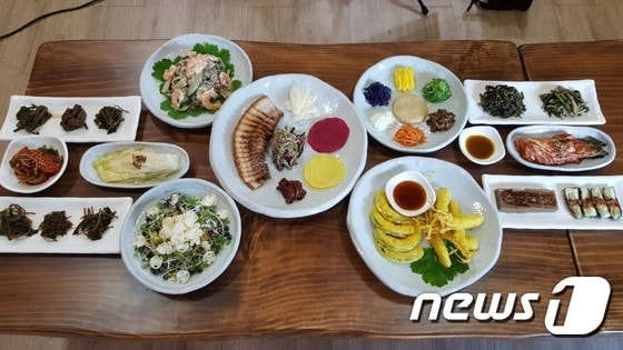 진안군 농가맛집 '홍연'의 밥상./뉴스1© News1