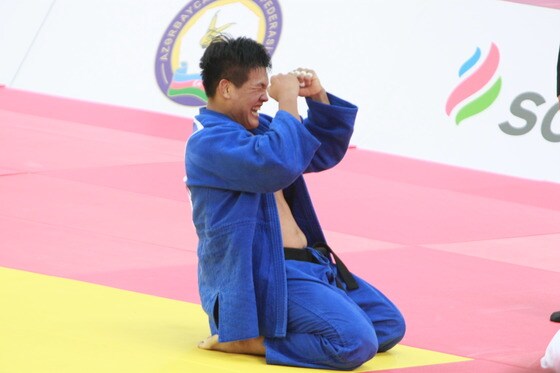 남자유도 중량급 간판 조구함이 세계선수권대회 100kg급 금메달을 목에 걸었다. (대한유도회 제공) © News1