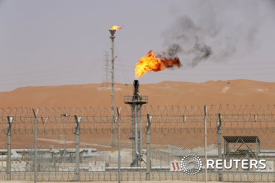 사우디아라비아 셰이바 유전의 석유생산설비.©로이터=News1
