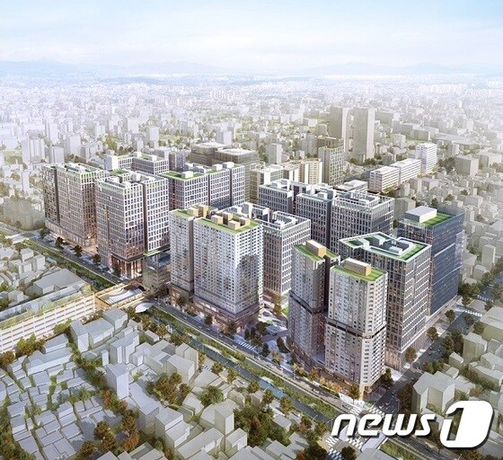 입정동 일대 세운3구역 재개발 조감도(한호건설 홈페이지 갈무리).2019.1.14/뉴스1 © News1