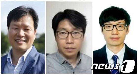 허원도 교수(왼쪽,교신저자), 박병욱 연구교수(가운데,공동교신저자),정현진 연구원(제1저자)© 뉴스1