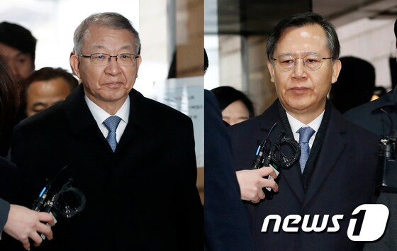 양승태 전 대법원장(왼쪽)과 박병대 전 대법관. © News1 이승배 기자