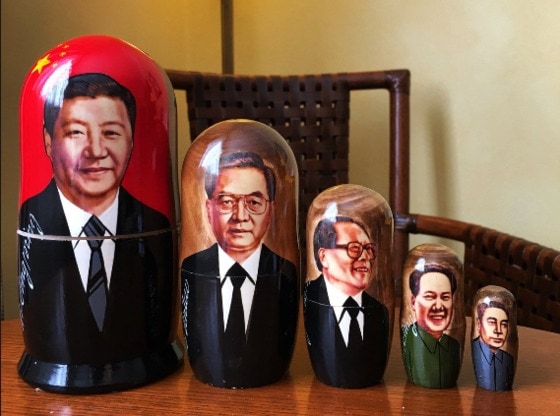 시진핑, 후진타오, 장쩌민, 마오쩌둥, 저우언라이 순이다. - 바이두 갈무리