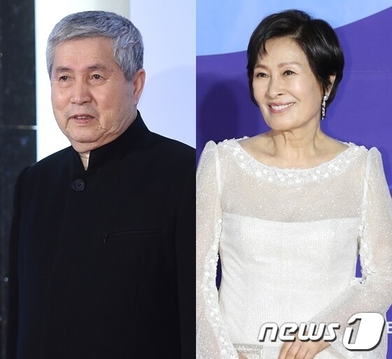 임권택 감독(왼쪽)과 배우 김혜자 © 뉴스1 DB