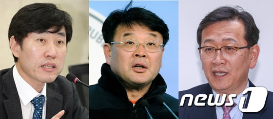 해운대갑 미래통합당 예비후보. 왼쪽부터 하태경, 조전혁, 석동현. © 뉴스1