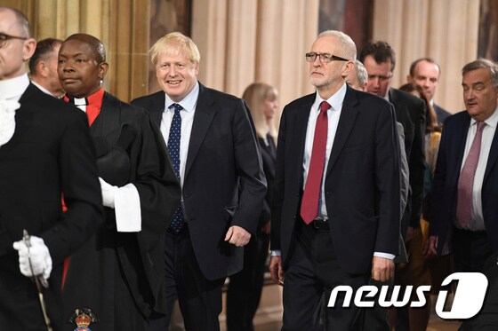 보리스 존슨 영국 총리와 제러미 코빈 노동당 대표 © 로이터=뉴스1