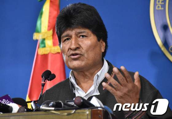 에보 모랄레스 볼리비아 대통령 © AFP=뉴스1