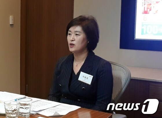이윤경 한국조에티스 대표가 13일 강남파이낸스센터에서 미디어간담회를 갖고 있다. © 뉴스1 최서윤 기자