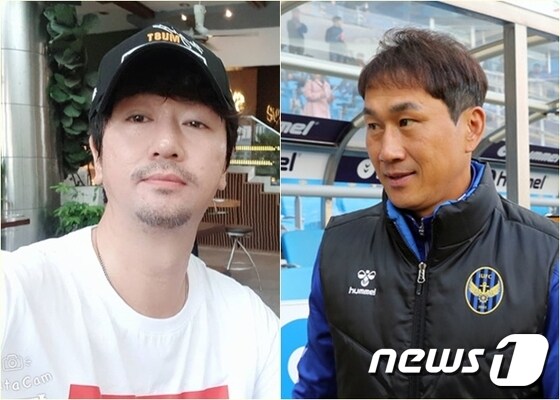 개그맨 조윤호 (왼쪽, 인스타그램,)와 유상철 감독 / News1 DB)© 뉴스1