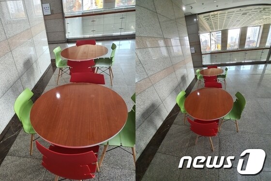 일반 렌즈로 찍은 사진(왼쪽)과 같은 위치에서 광각렌즈로 찍은 사진. 2019.11.28. /뉴스1 © 뉴스1 김정현 기자