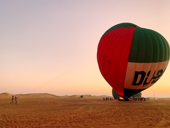 두바이 사막 사파리 열기구 투어© 뉴스1 윤슬빈 기자