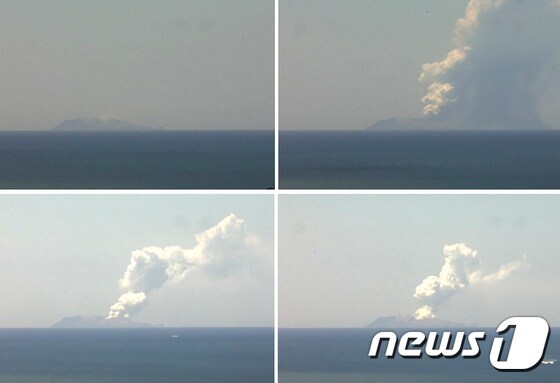 뉴질랜드 화이트섬 화산 폭발. © AFP=뉴스1