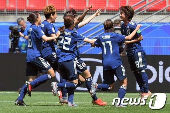 일본 여자축구대표팀이 대만을 9-0으로 대파하고 2019 동아시안컵 첫 승을 신고했다. © AFP=뉴스1