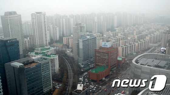 서울 강남권 일대의 모습. © News1 안은나 기자
