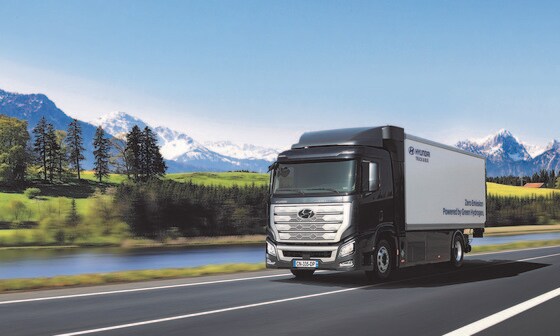 유럽 상용차 전문매체 기자단 투표에서 '2020년 올해의 차(International Truck of the Year)' 혁신부문을 수상한 현대의 수소트럭. /뉴스1DB