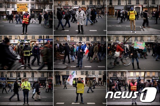 프랑스 노동자들이 5일(현지시간) 전국적으로 들고 일어나 정부의 연금개혁안에 반대 시위를 벌였다. 내무부는 시위 참가자를 80만여명으로 집계했다. © AFP=뉴스1