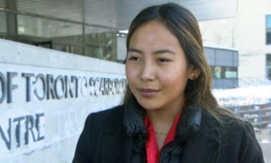 토론토 대학 스카버러 캠퍼스 학생회장에 당선된 티베트인 체미 하모 - CBC 갈무리