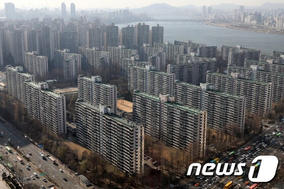 서울 송파구 잠실주공 5단지 전경.© News1 민경석 기자