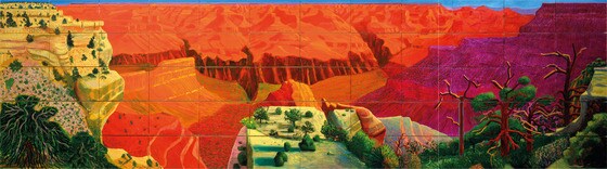데이비드 호크니, 더 큰 그랜드 캐니언, 1998, 60개의 캔버스에 유채, 207ⅹ744.2 cm David Hockney, A Bigger Grand Canyon, 1998, Oil on 60 canvases, 207ⅹ744.2 cm overall © David Hockney, Photo Credit: Richard Schmidt, Collection National Gallery of Australia, Canberra