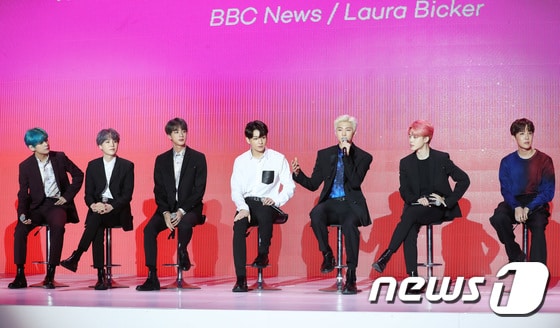방탄소년단(BTS) 뷔(왼쪽부터), 슈가, 진, 정국, RM, 지민, 제이홉  © News1