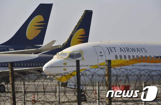 인도 최대 항공업체 중 하나인 제트에어웨이 © AFP=뉴스1