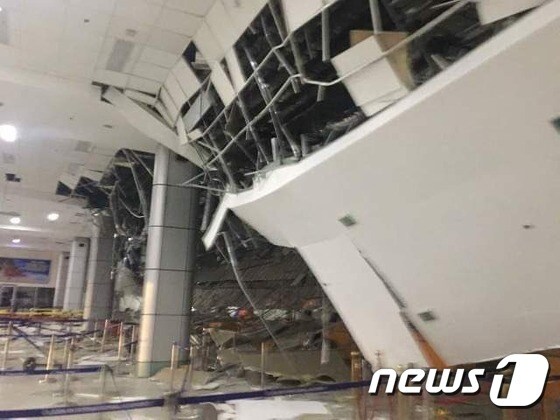 지진으로 무너진 필리핀 루손섬 클락 디오스다도 마카파갈 국제공항. (독자 사진제공) © 뉴스1