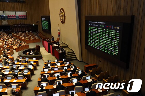 국회 본회의장. © News1 이종덕 기자