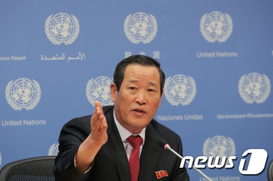 김성 유엔 주재 북한대사.(자료사진) © 로이터=뉴스1