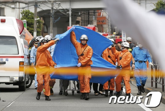 일본 가와사키시 흉기난동 사건 현장. © 로이터=뉴스1