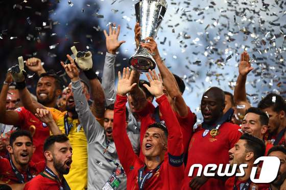 유럽축구연맹 네이션스리그 챔피언 포르투갈. © AFP=뉴스1