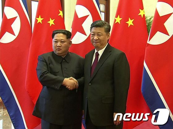 시진핑·김정은, 14년만의 '평양 북중정상회담' 진행 