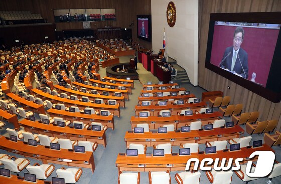 한국당, 본회의 총리 시정연설 '불참'