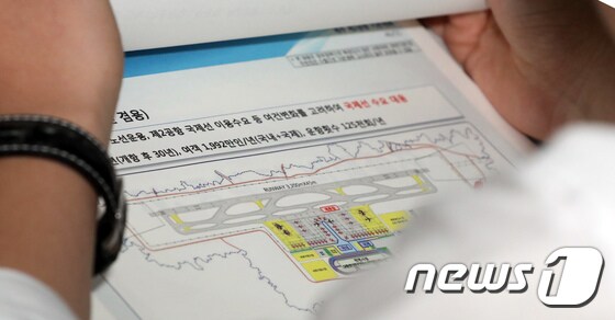 한 공무원이 제주 제2공항 기본계획 수립용역 자료를 살펴보고 있다. /© News1 DB