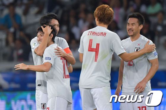 일본 축구대표팀. © AFP=뉴스1