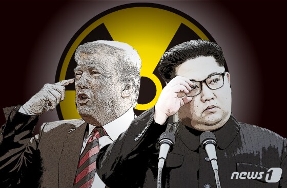 도널드 트럼프 미국 대통령(왼쪽)과 김정은 북한 국무위원장. 2019.07.18. © News1 김일환 디자이너