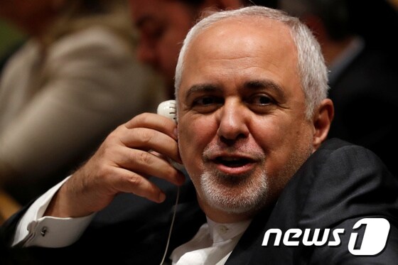 18일 뉴욕 유엔 본부를 찾은 모하마드 자바드 자리프 이란 외무장관. © 로이터=뉴스1