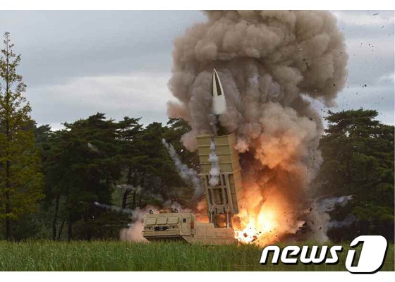 지난 16일 발사된 북한의 신형 무기. /사진=노동신문 © 뉴스1© 뉴스1