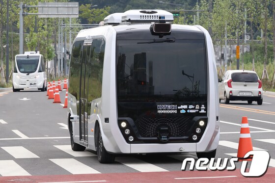 ㈜스프링클라우드의 자율주행 셔틀버스 '스프링카(Spring Car)'. /뉴스1 DB © News1 공정식 기자