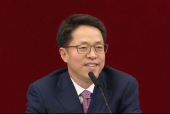 장샤오밍 중국 국무원 홍콩·마카오 판공실 주임 - 중국 공산당 홈피 갈무리