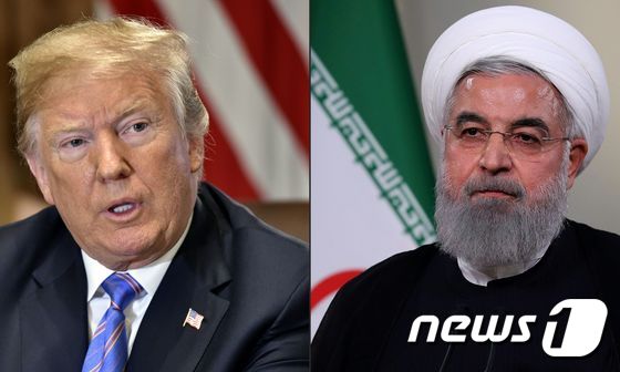 도널드 트럼프 미국 대통령(왼쪽)과 하산 로하니 이란 대통령. © AFP=뉴스1